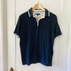 Britches Sport men’s Size M navy Blue Polo 100 cotton athleisure golf preppy